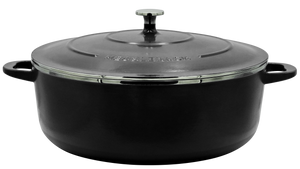 Hesslebach Cookware 12 inch 7 quart Dutch Oven. - Nonreactive Dutch Ovens Nontoxic | Hesslebach Cookware